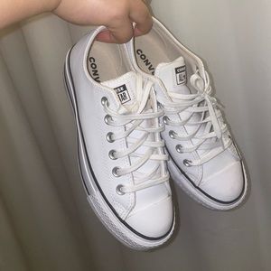 Converse leather platforms